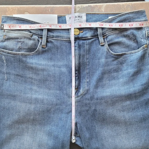 FRAME denim Le High Rise Skinny Crop Jeans 31 Amal NEW imperfect - Picture 9 of 11